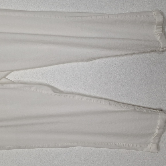 J. Jill White Linen Blend Coastal High Rise Stretch Trouser Pants Size L Tall - Picture 3 of 12